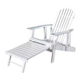 Hayle Reclining Wood Adirondack Chair with Footrest - White - Christopher Knight Home: Outdoor Patio Seating, Weather-Resistant