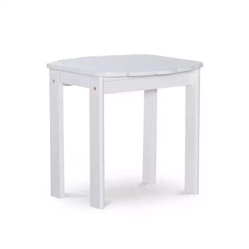 Linon Outdoor Acacia Wood Oval Adirondack Accent Table White