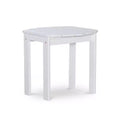 Linon Outdoor Acacia Wood Oval Adirondack Accent Table White