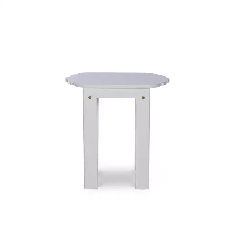 Tavolino d'appoggio ovale Adirondack Linon in legno di acacia per esterni, bianco