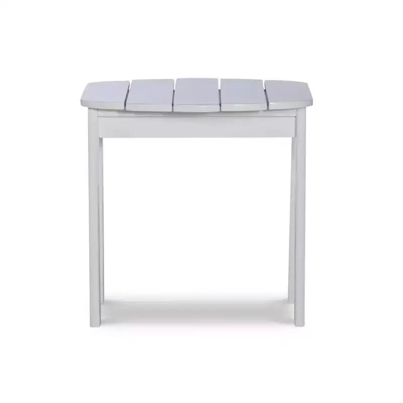 Tavolino d'appoggio ovale Adirondack Linon in legno di acacia per esterni, bianco