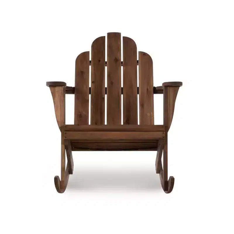 Dondolo Adirondack da esterno in legno di acacia con finitura Acorn - Linon