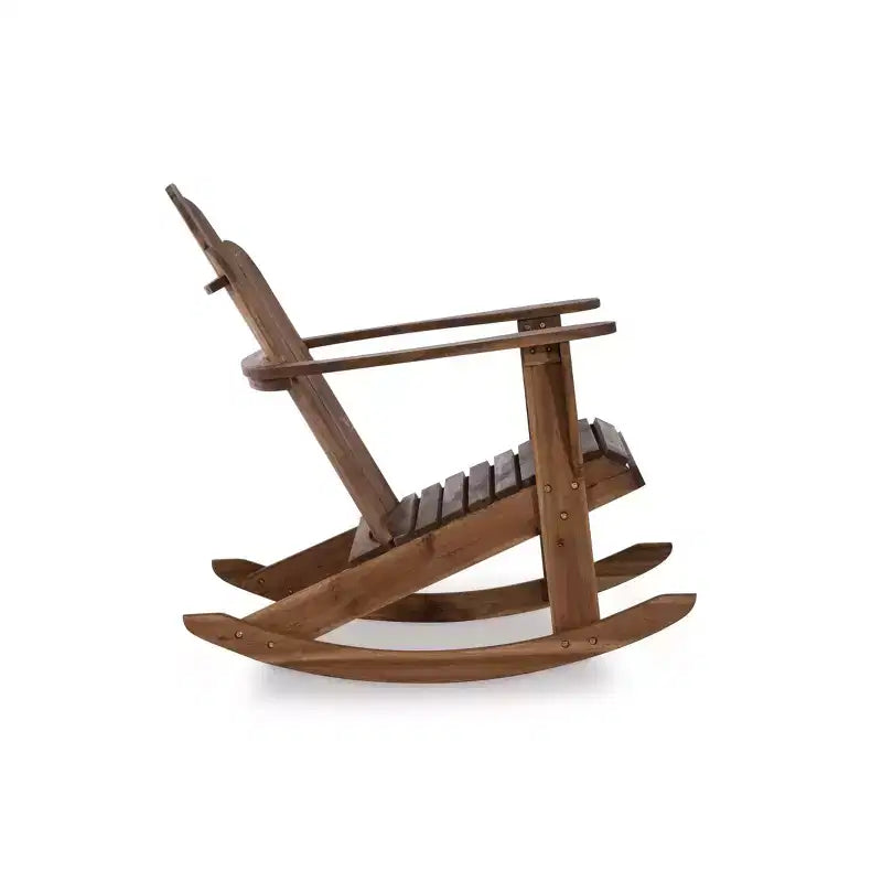 Dondolo Adirondack da esterno in legno di acacia con finitura Acorn - Linon