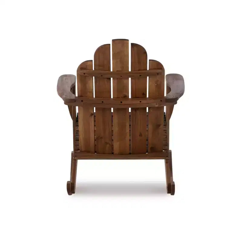 Dondolo Adirondack da esterno in legno di acacia con finitura Acorn - Linon