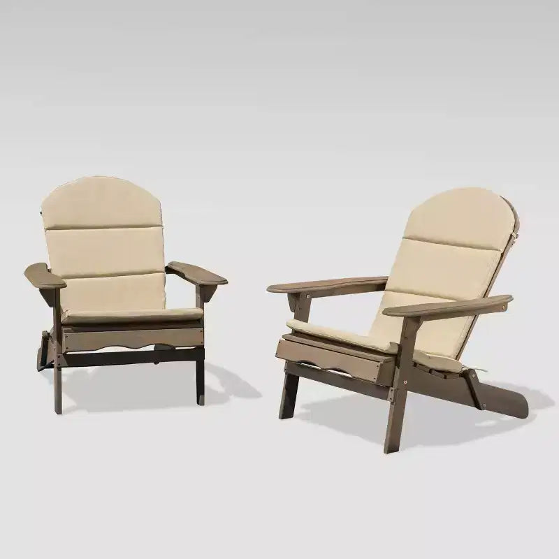 Malibu 2 sedie Adirondack in legno di acacia - Grigio/Kaki - Christopher Knight Home