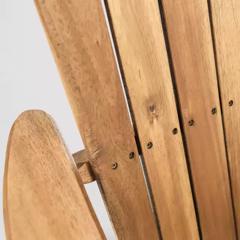 Sedia a Dondolo Adirondack in Legno di Acacia Malibu - Naturale - Christopher Knight Home: Poltrona da Esterno Resistente alle Intemperie