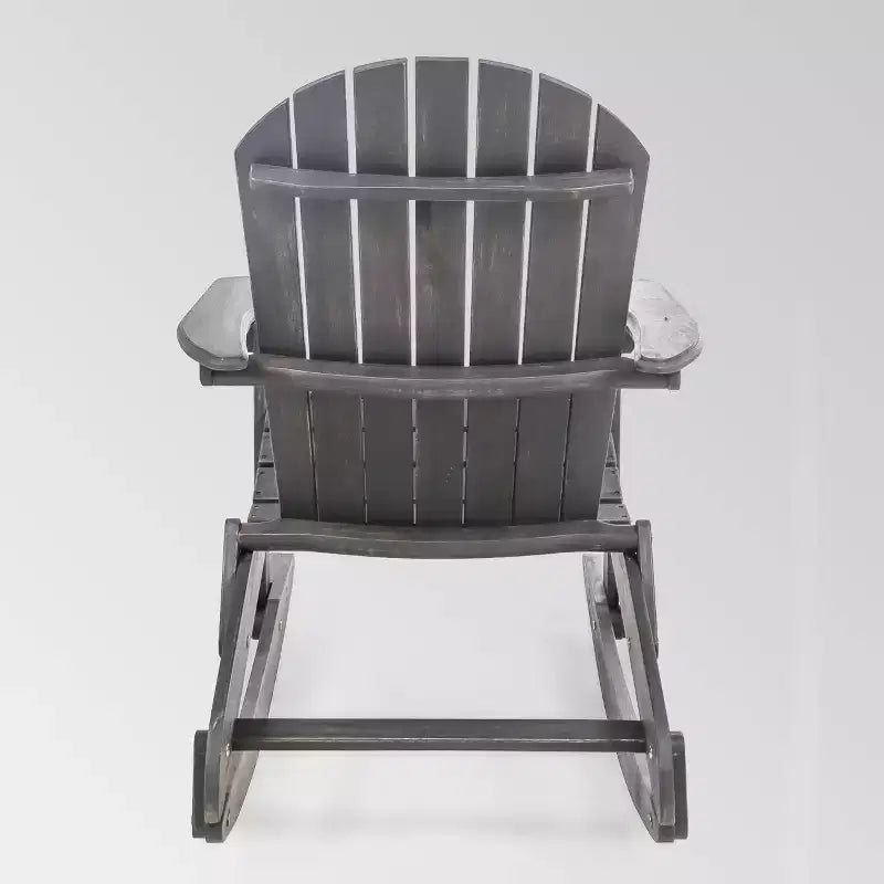 Sedia a dondolo Adirondack Malibu in legno di acacia, grigio scuro - Christopher Knight Home: Mobili da giardino resistenti alle intemperie