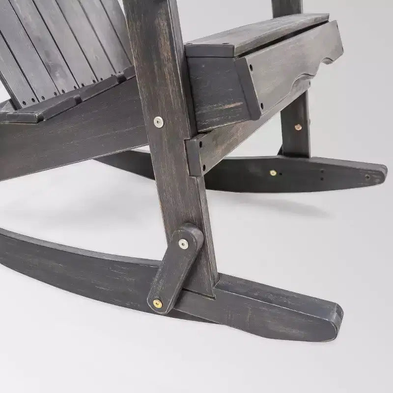 Sedia a dondolo Adirondack Malibu in legno di acacia, grigio scuro - Christopher Knight Home: Mobili da giardino resistenti alle intemperie