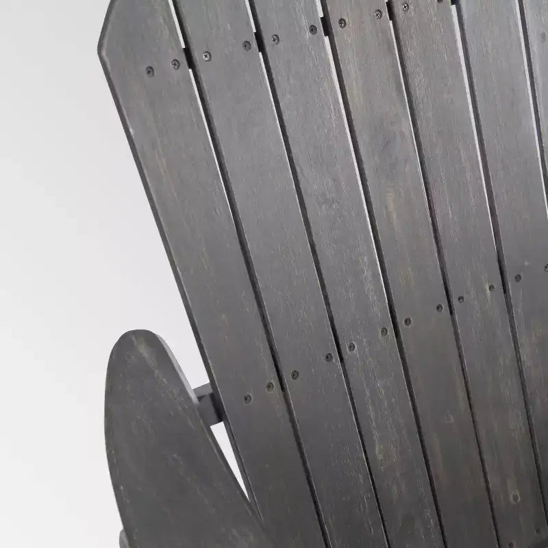 Sedia a dondolo Adirondack Malibu in legno di acacia, grigio scuro - Christopher Knight Home: Mobili da giardino resistenti alle intemperie
