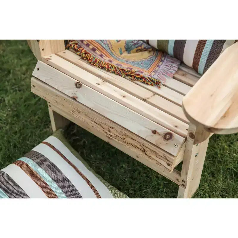 Sedia Adirondack in legno – Patio Festival: Abete massiccio, seduta per esterni, stile rustico colonico, resistente ai raggi UV e all'acqua