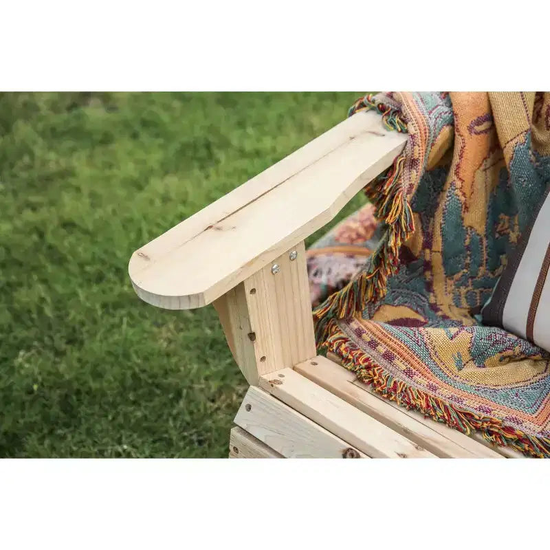 Sedia Adirondack in legno – Patio Festival: Abete massiccio, seduta per esterni, stile rustico colonico, resistente ai raggi UV e all'acqua