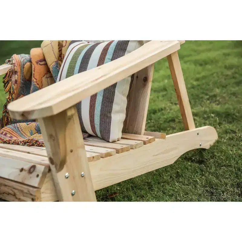 Sedia Adirondack in legno – Patio Festival: Abete massiccio, seduta per esterni, stile rustico colonico, resistente ai raggi UV e all'acqua