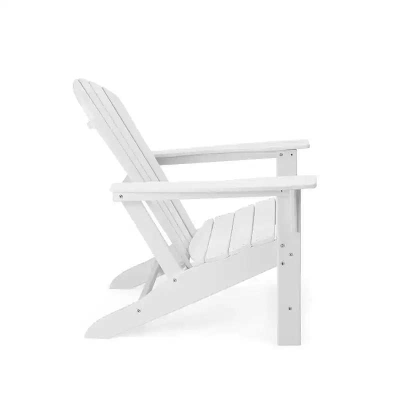 Set di 5 sedie Adirondack in HDPE con Pouf e Tavolino: Resistente alle intemperie - EDYO LIVING