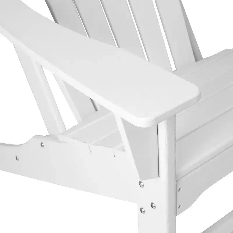 Set di 5 sedie Adirondack in HDPE con Pouf e Tavolino: Resistente alle intemperie - EDYO LIVING