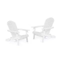 2pk Bellwood Outdoor Acacia Wood Folding Adirondack Chairs with Cup Holders - Christopher Knight Home