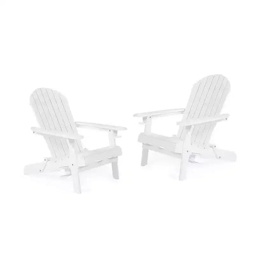 2pk Bellwood Outdoor Acacia Wood Folding Adirondack Chairs with Cup Holders - Christopher Knight Home