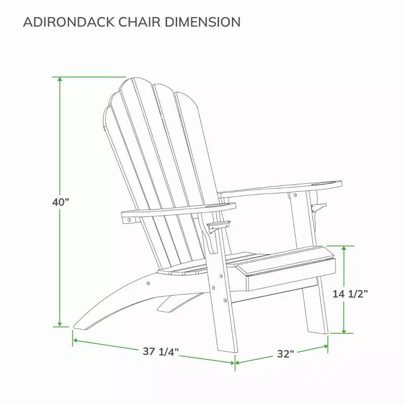 Poltrona Adirondack da esterno Sonoma Lane Channing in teak grigio invecchiato con portabicchieri – Resistente alle intemperie