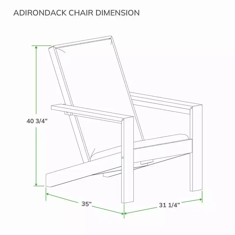 Sedia Adirondack da Esterni Sonoma Lane Alice in Teak con Seduta Imbottita in Textilene Color Sabbia – Resistente alle Intemperie, Comfort in Schiuma ad Asciugatura Rapida