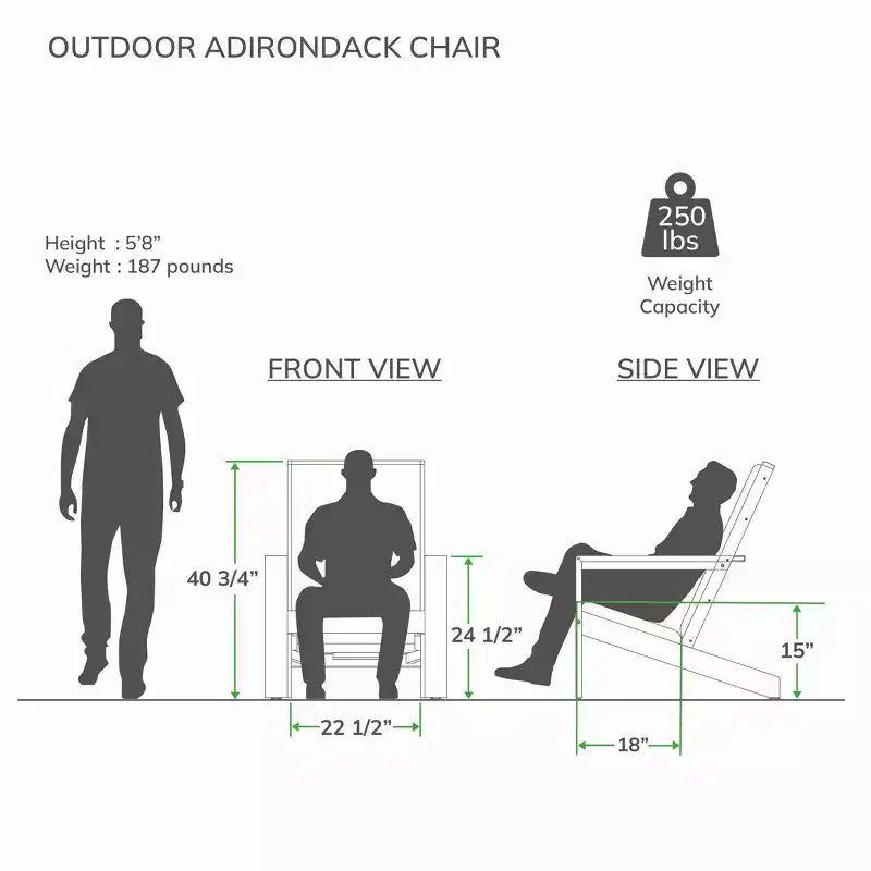 Sedia Adirondack da Esterni Sonoma Lane Alice in Teak con Seduta Imbottita in Textilene Color Sabbia – Resistente alle Intemperie, Comfort in Schiuma ad Asciugatura Rapida
