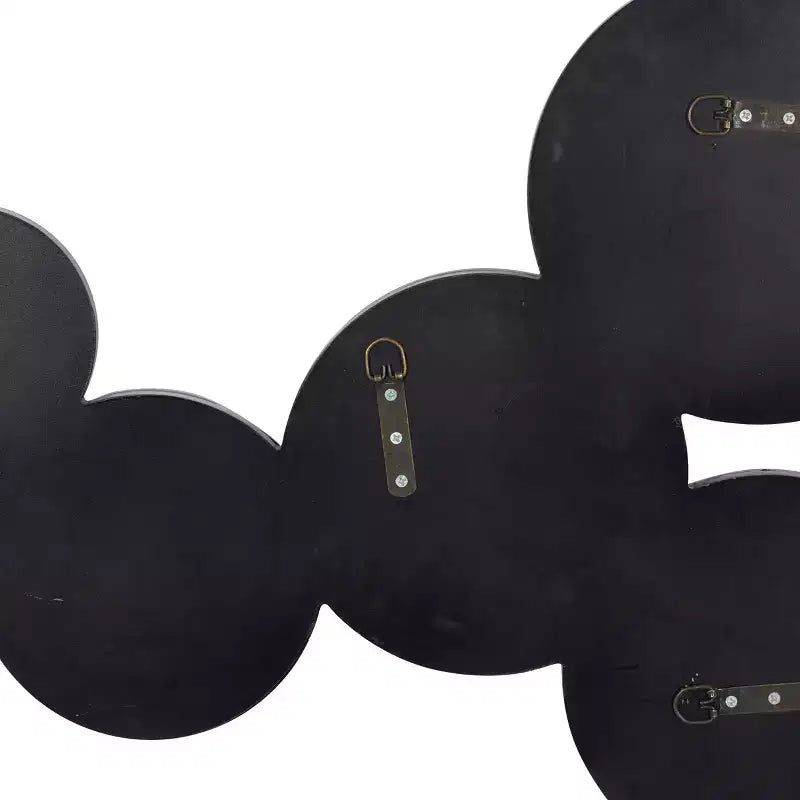 Specchio da parete a grappolo con bolle in vetro argentato