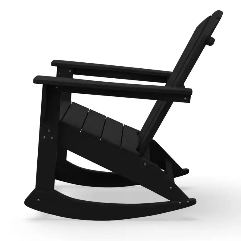 Hyleory Chaise à bascule extérieure en HDPE, Fauteuil de jardin Adirondack classique pour toutes les saisons