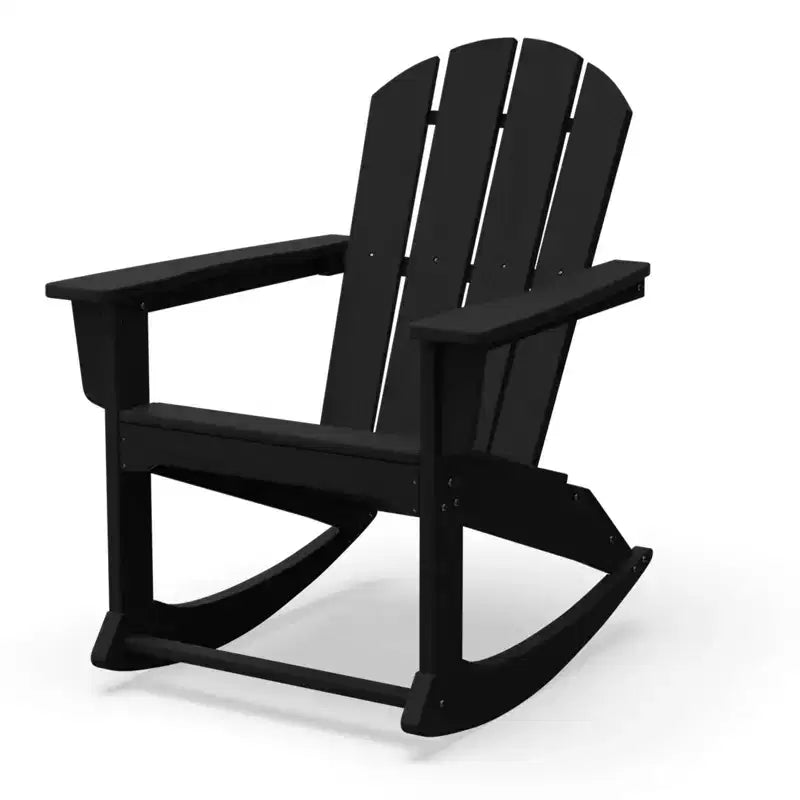 Hyleory Chaise à bascule extérieure en HDPE, Fauteuil de jardin Adirondack classique pour toutes les saisons