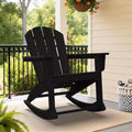 Hyleory Chaise à bascule extérieure en HDPE, Fauteuil de jardin Adirondack classique pour toutes les saisons