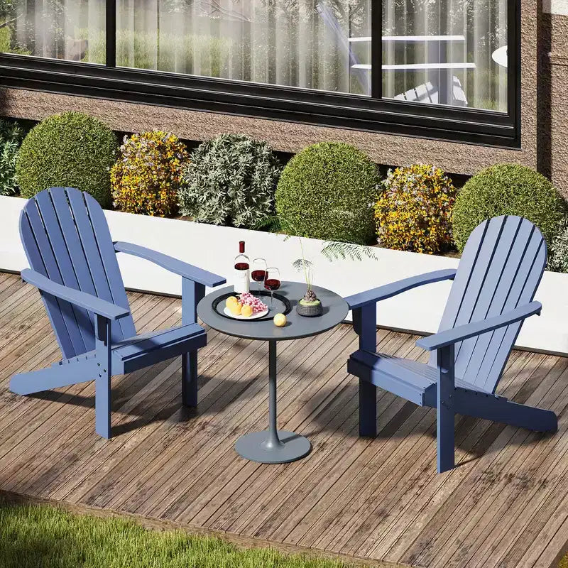 Sedia Adirondack da Esterno Costway con Sedile Inclinato, Schienale Alto e Braccioli Ampi Bianco/Blu/Grigio/Rosso