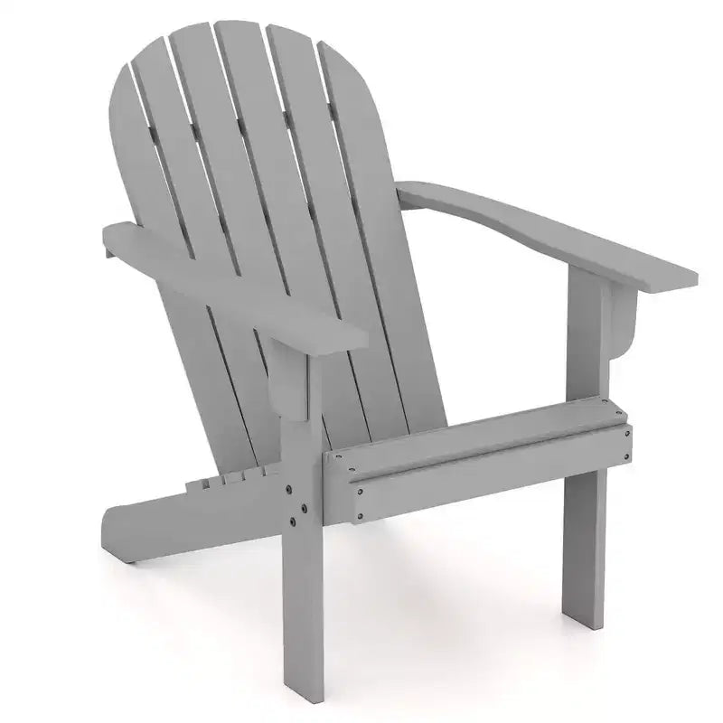 Chaise de jardin Adirondack Costway avec assise inclinée, dossier haut et larges accoudoirs Blanc/Bleu/Gris/Rouge