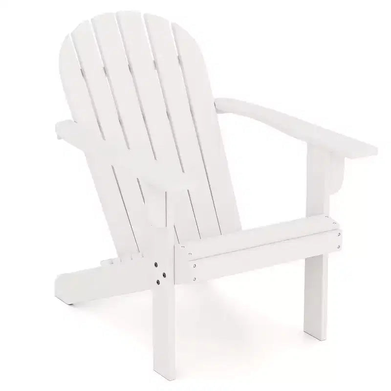Chaise de jardin Adirondack Costway avec assise inclinée, dossier haut et larges accoudoirs Blanc/Bleu/Gris/Rouge