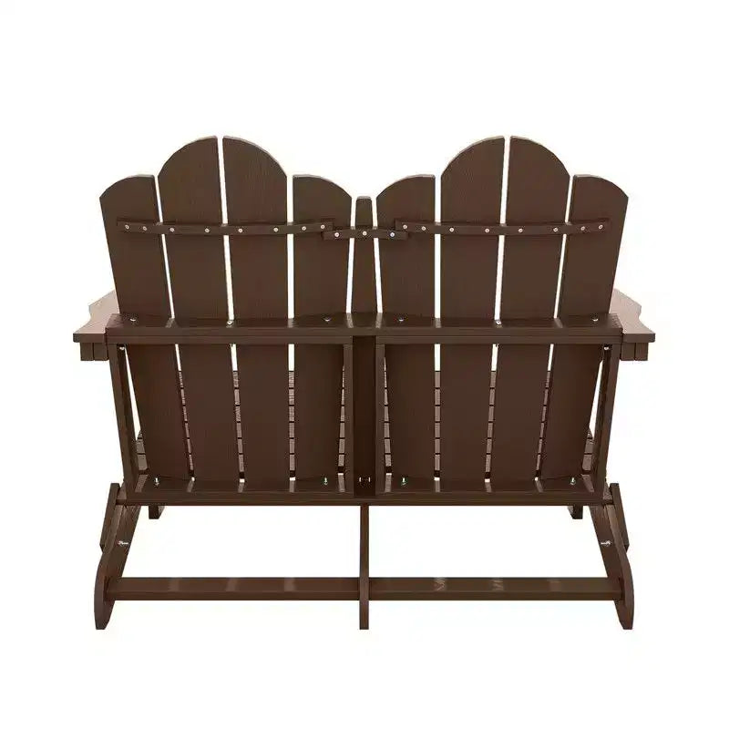 Hyleory Sedia Adirondack a 2 posti, poltrona doppia morbida, sedia pieghevole da balcone Cloud, resistente alle intemperie