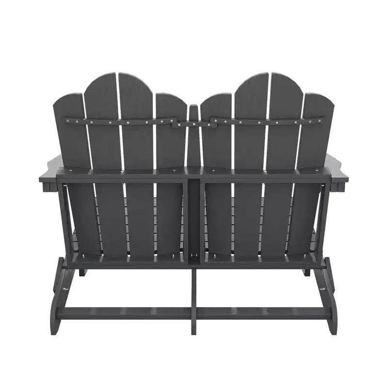 Hyleory Sedia Adirondack a 2 posti, poltrona doppia morbida, sedia pieghevole da balcone Cloud, resistente alle intemperie