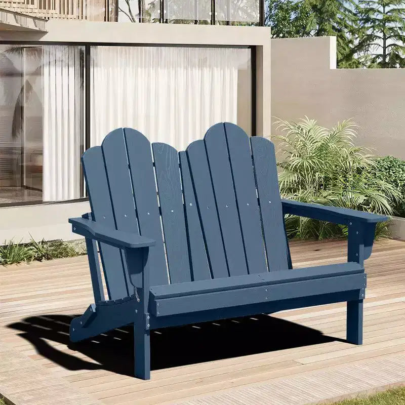 Hyleory Sedia Adirondack a 2 posti, poltrona doppia morbida, sedia pieghevole da balcone Cloud, resistente alle intemperie