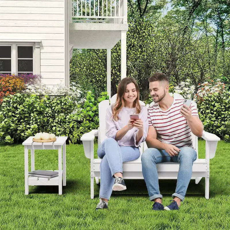 Hyleory Sedia Adirondack a 2 posti, poltrona doppia morbida, sedia pieghevole da balcone Cloud, resistente alle intemperie