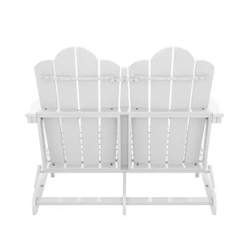 Hyleory Sedia Adirondack a 2 posti, poltrona doppia morbida, sedia pieghevole da balcone Cloud, resistente alle intemperie