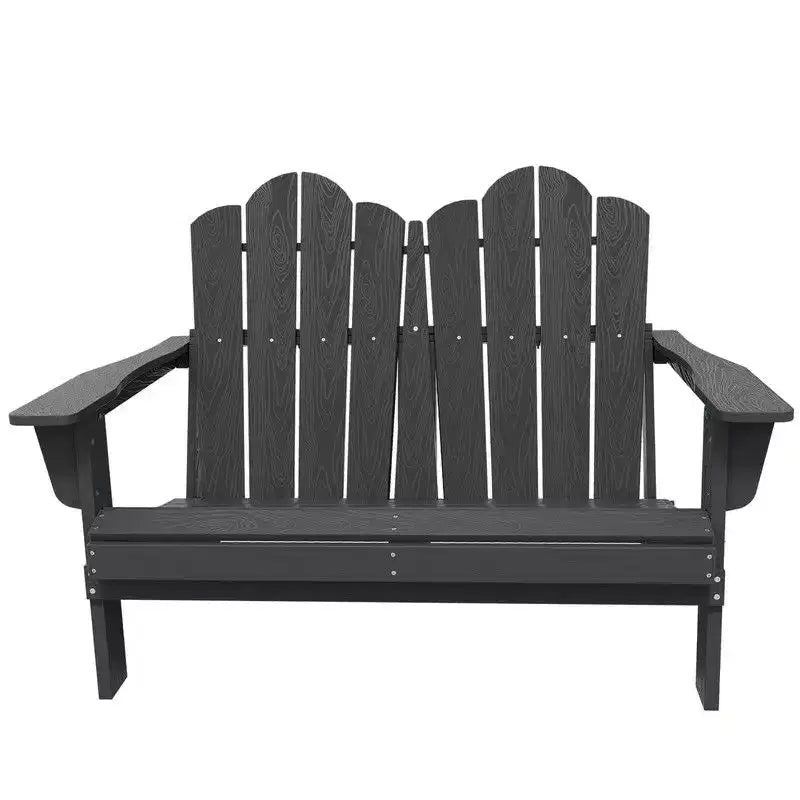 Fauteuil Adirondack 2 places Hyleory, Chaise double moelleuse, Fauteuil pliant de balcon Cloud, Résistant aux intempéries