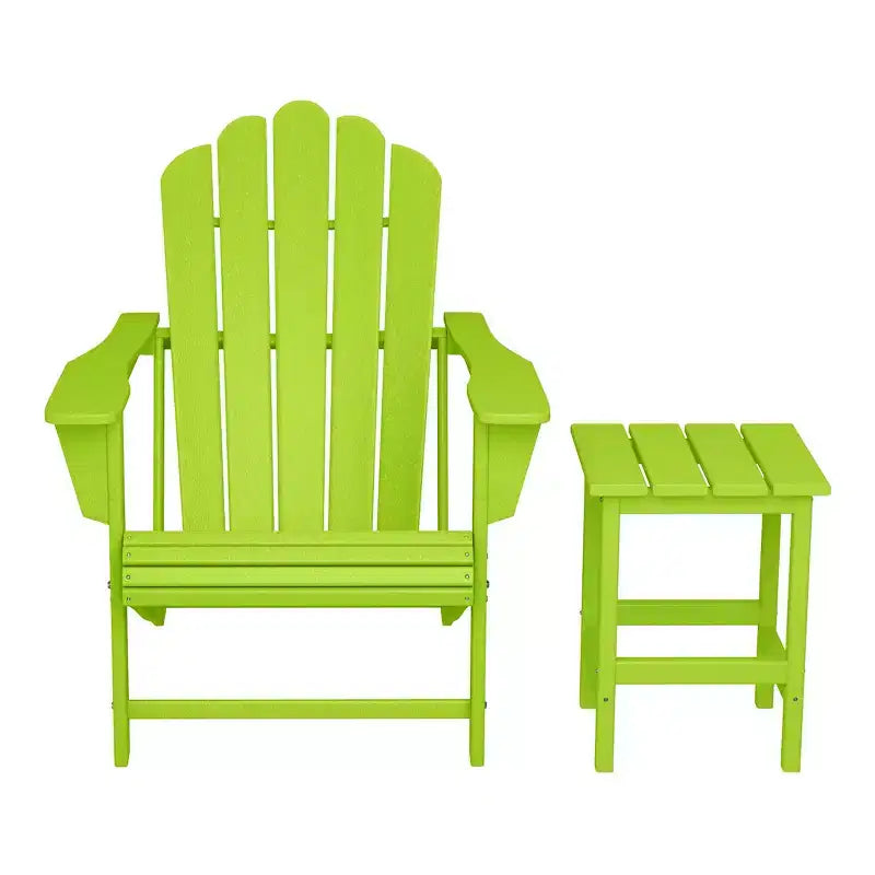 WestinTrends Highland Set Sedia Adirondack da Esterno in HDPE con Portabicchieri e Tavolino