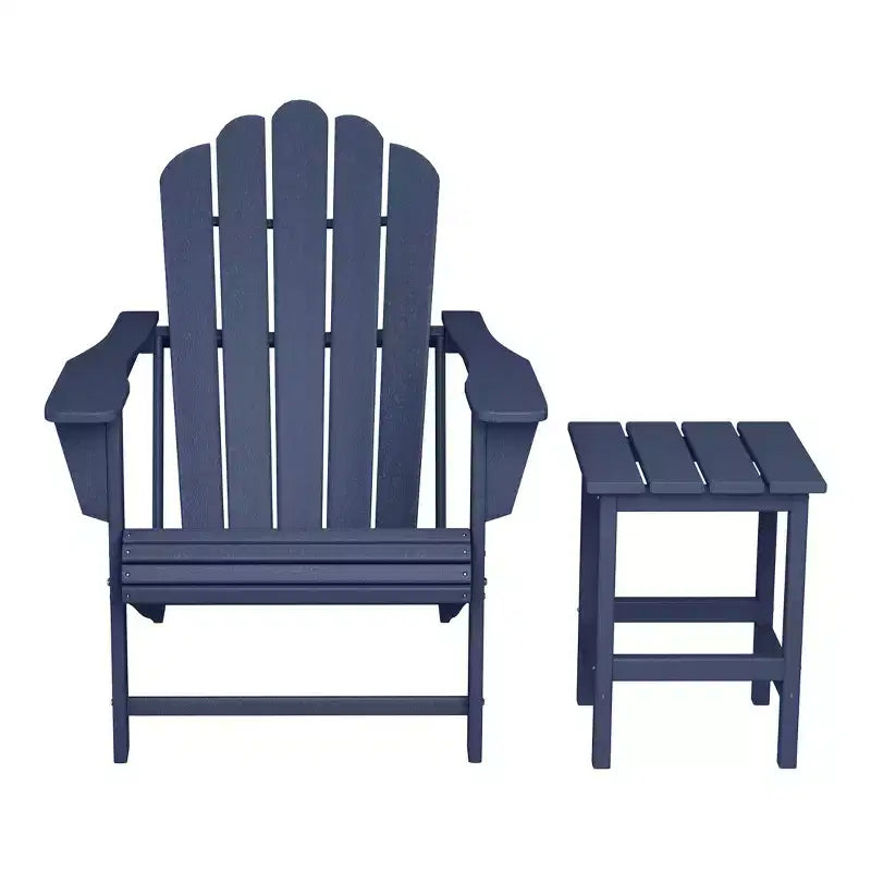 WestinTrends Highland Set Sedia Adirondack da Esterno in HDPE con Portabicchieri e Tavolino