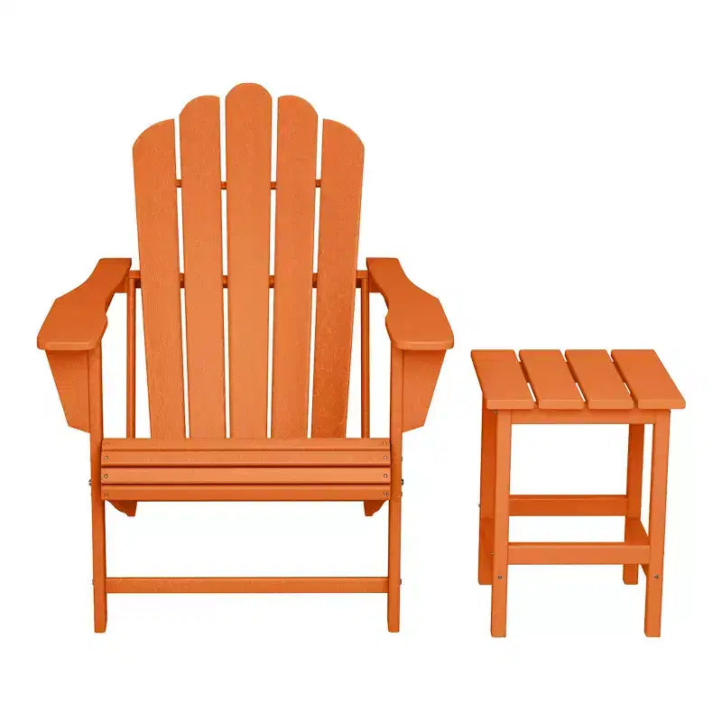 WestinTrends Highland Set Sedia Adirondack da Esterno in HDPE con Portabicchieri e Tavolino