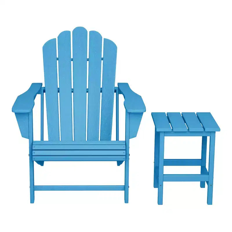 WestinTrends Highland Set Sedia Adirondack da Esterno in HDPE con Portabicchieri e Tavolino