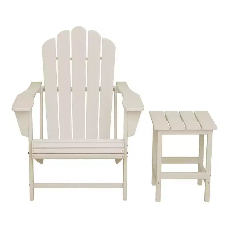 WestinTrends Highland Set Sedia Adirondack da Esterno in HDPE con Portabicchieri e Tavolino