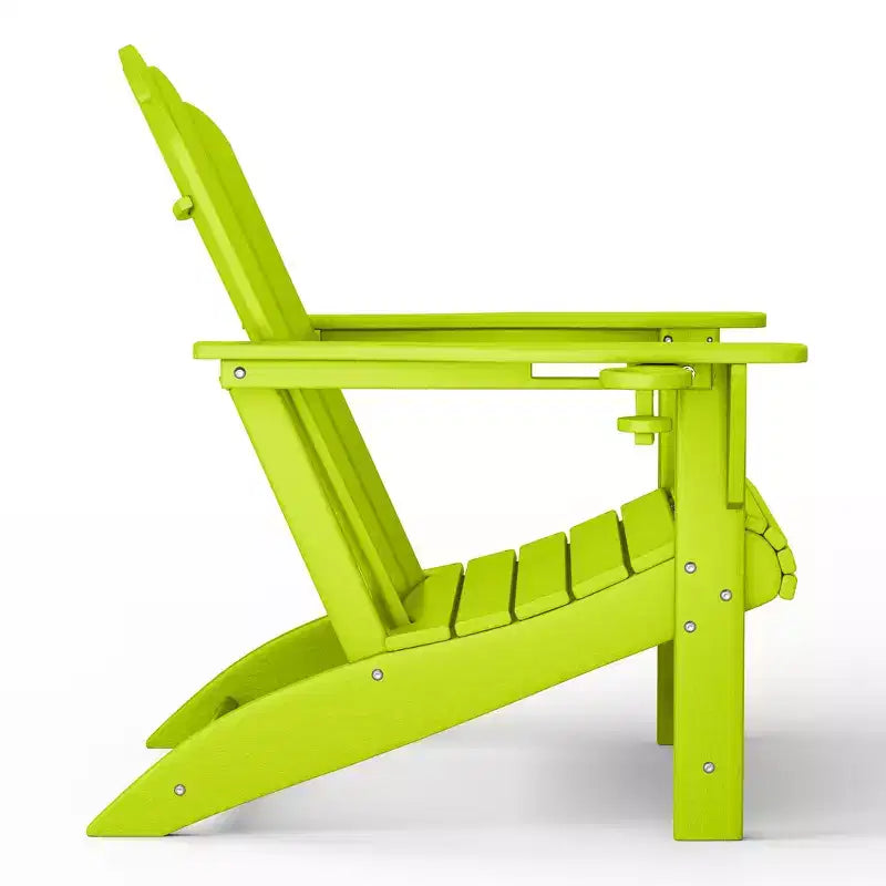 WestinTrends Ensemble 3 pièces de chaise Adirondack avec porte-gobelet, pouf pliant et table