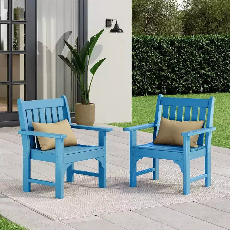 WestinTrends Sedie da pranzo Adirondack per esterni in HDPE (set da 2)