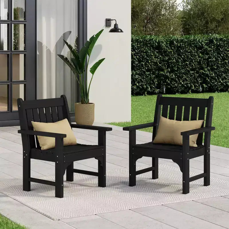 WestinTrends Sedie da pranzo Adirondack per esterni in HDPE (set da 2)