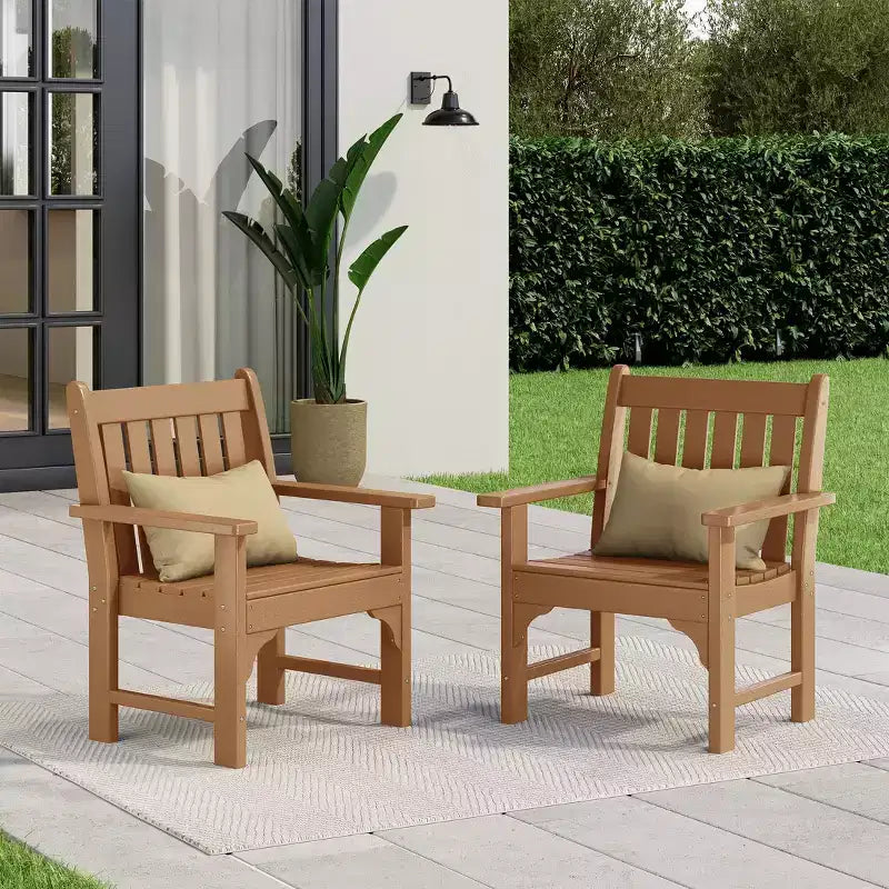 WestinTrends Sedie da pranzo Adirondack per esterni in HDPE (set da 2)