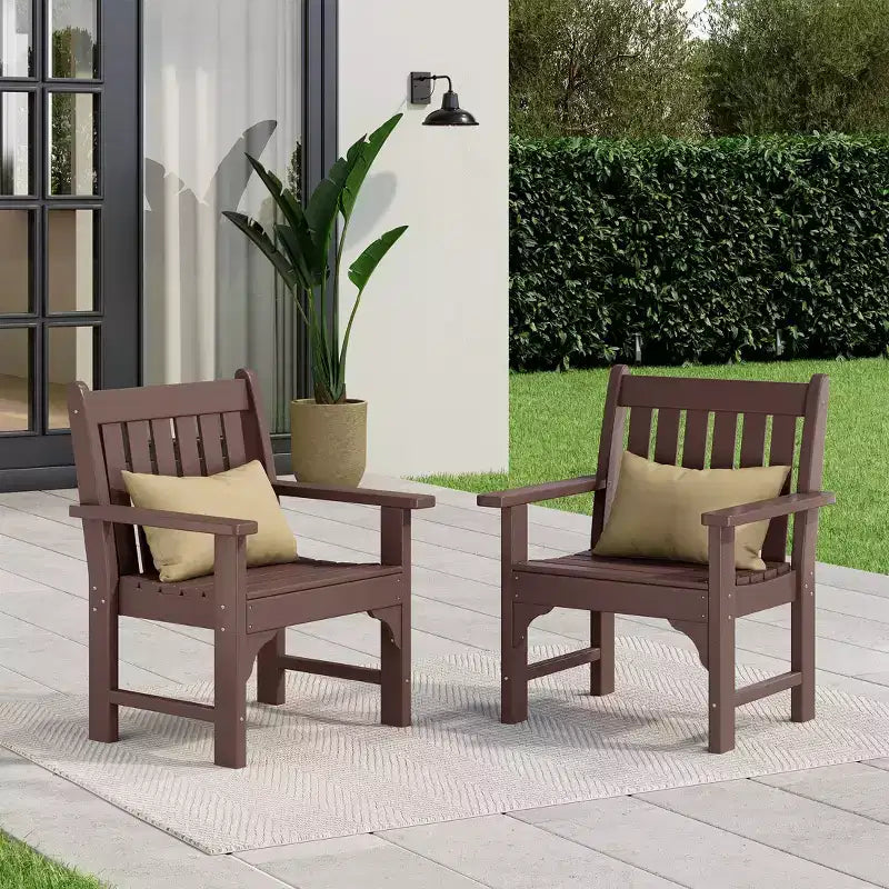 WestinTrends Sedie da pranzo Adirondack per esterni in HDPE (set da 2)