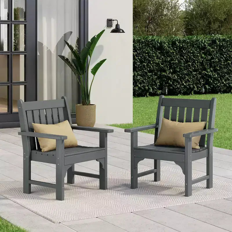 WestinTrends Sedie da pranzo Adirondack per esterni in HDPE (set da 2)