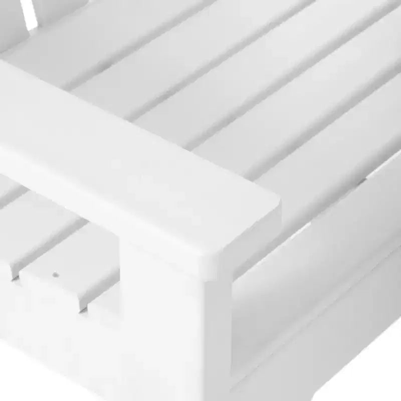 WestinTrends Malibu Sedie da pranzo Adirondack per esterni in HDPE (Set da 2), Bianco