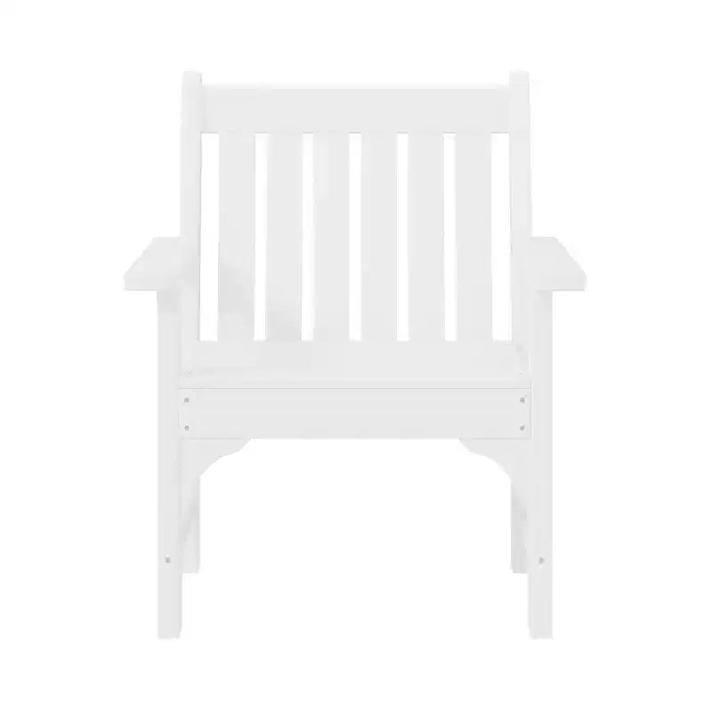 WestinTrends Malibu Sedie da pranzo Adirondack per esterni in HDPE (Set da 2), Bianco