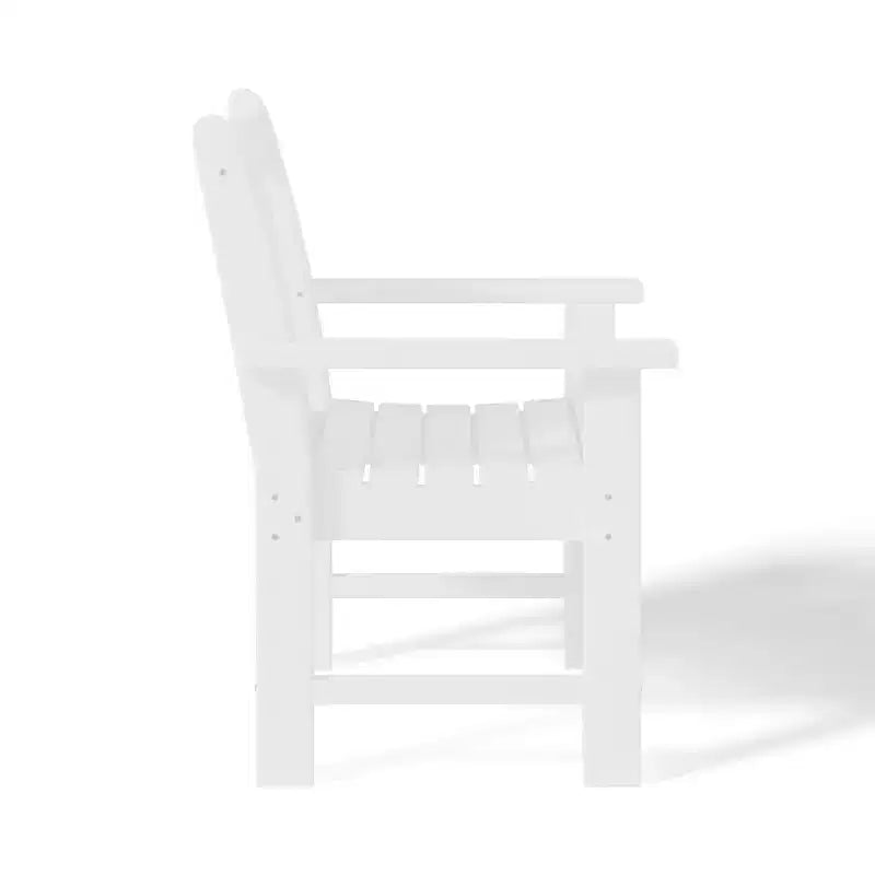 WestinTrends Malibu Sedie da pranzo Adirondack per esterni in HDPE (Set da 2), Bianco